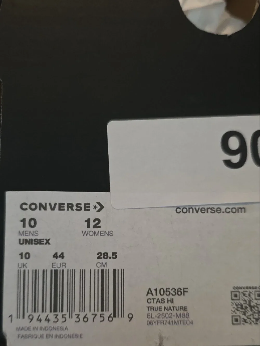 Converse CTAS HI True Nature-Mens 10/Womens 12 - Picture 4 of 4